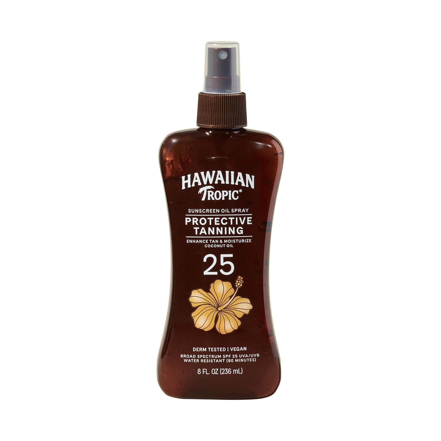 Hawaiian Tropic Tanning Oil Pump Spray SPF 25 bottle