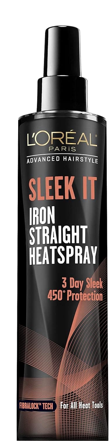 L'Oreal Paris Sleek It Iron Straight Heat Spray bottle